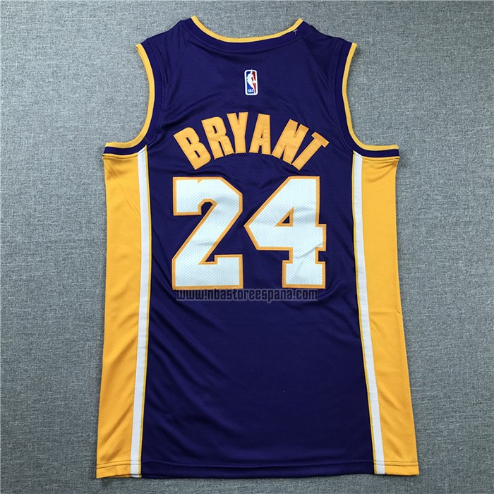 Camiseta Los Angeles Lakers Kobe Bryant NO 24 Retirement Violeta